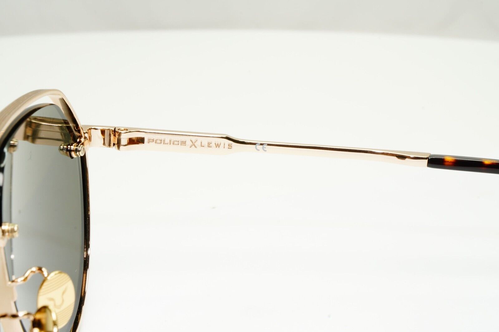 Police Lewis Hamilton F1 Sunglasses Gold Grey Metal Pilot SPL E17 COL 0300