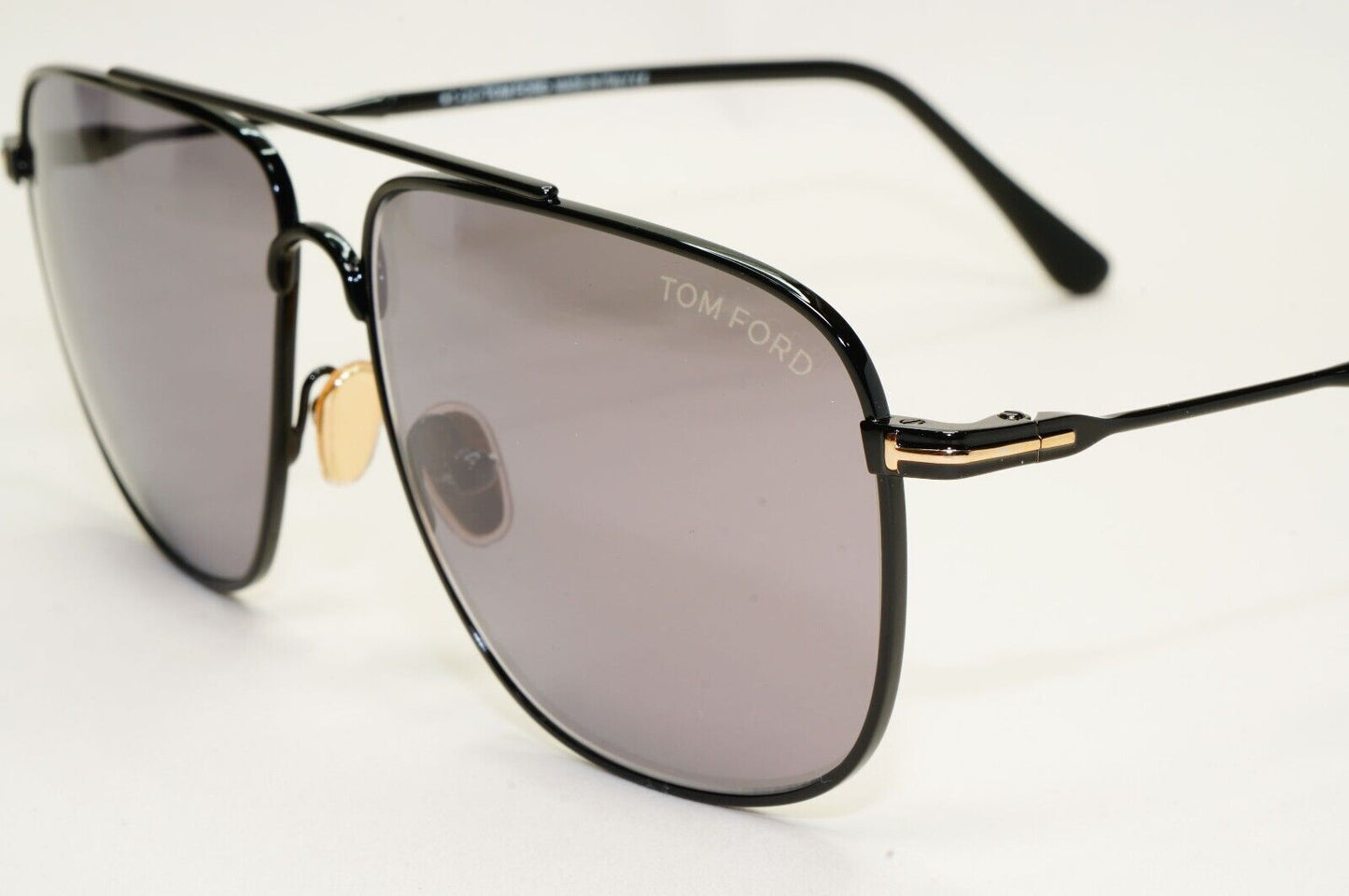 Tom Ford Sunglasses Len Black Grey Mirror Pilot Navigator FT0815 TF 815 01C 58mm