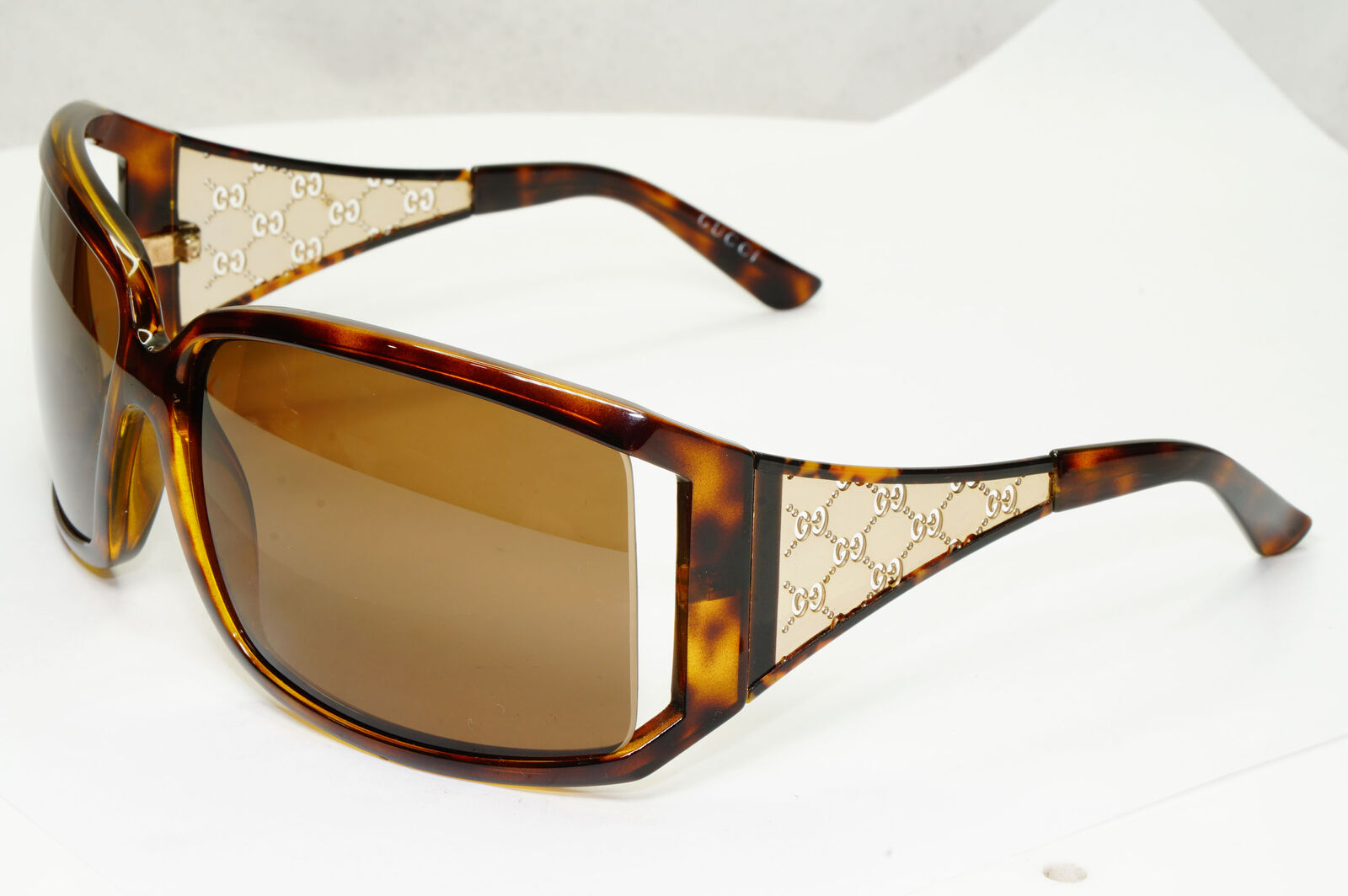 Gucci 2006 Sunglasses Monogram Vintage Gold Brown Square GG 2999/S NHOK1 280323