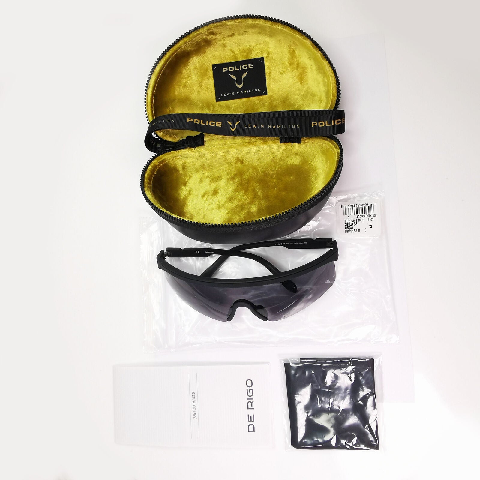 Police Lewis Hamilton F1 Sunglasses Black Shield Visor Mask SPL A28 COL 06AA