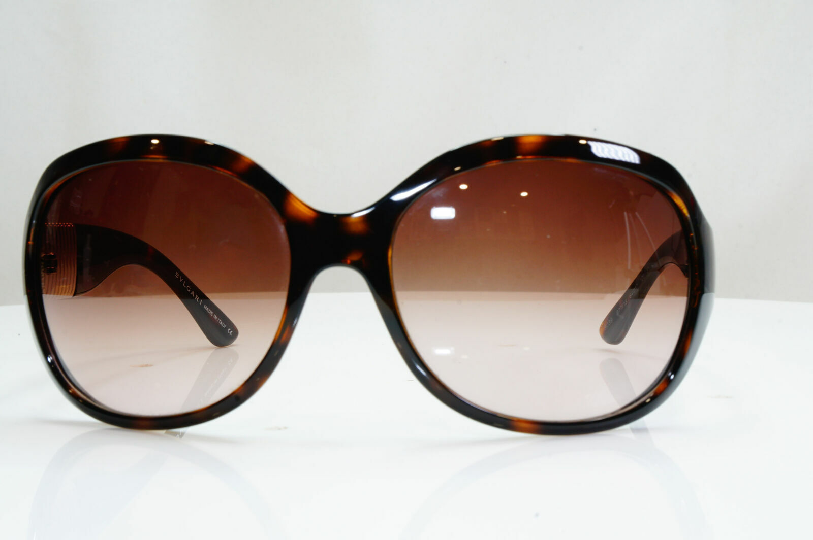 Authentic BVLGARI Boxed Vintage Sunglasses Brown Square HAVANA 8039 977/13 26624