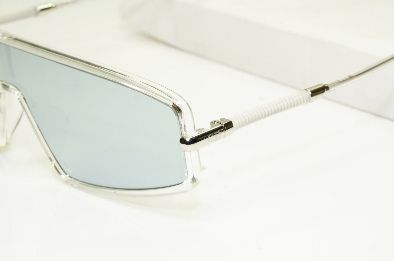 Dior Silver Visor Mask Homme Mens Sunglasses Mirror Visor Shield Mercure 9000T