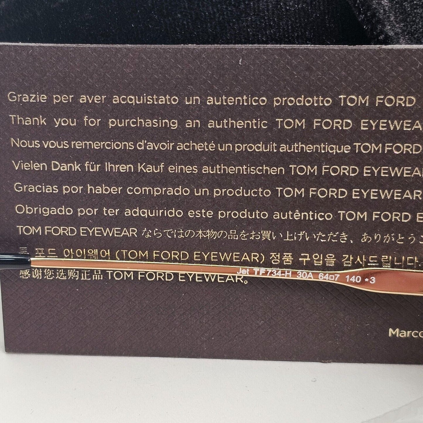 Tom Ford Sunglasses Jet Gold Black Pilot Metal Large FT0734-H TF 734-H 30A 64mm