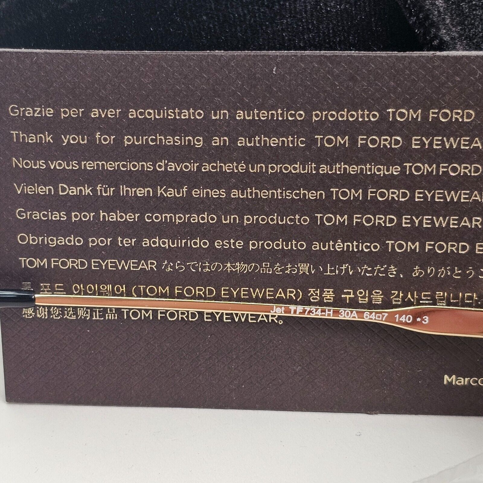 Tom Ford Sunglasses Jet Gold Black Pilot Metal Large FT0734-H TF 734-H 30A 64mm
