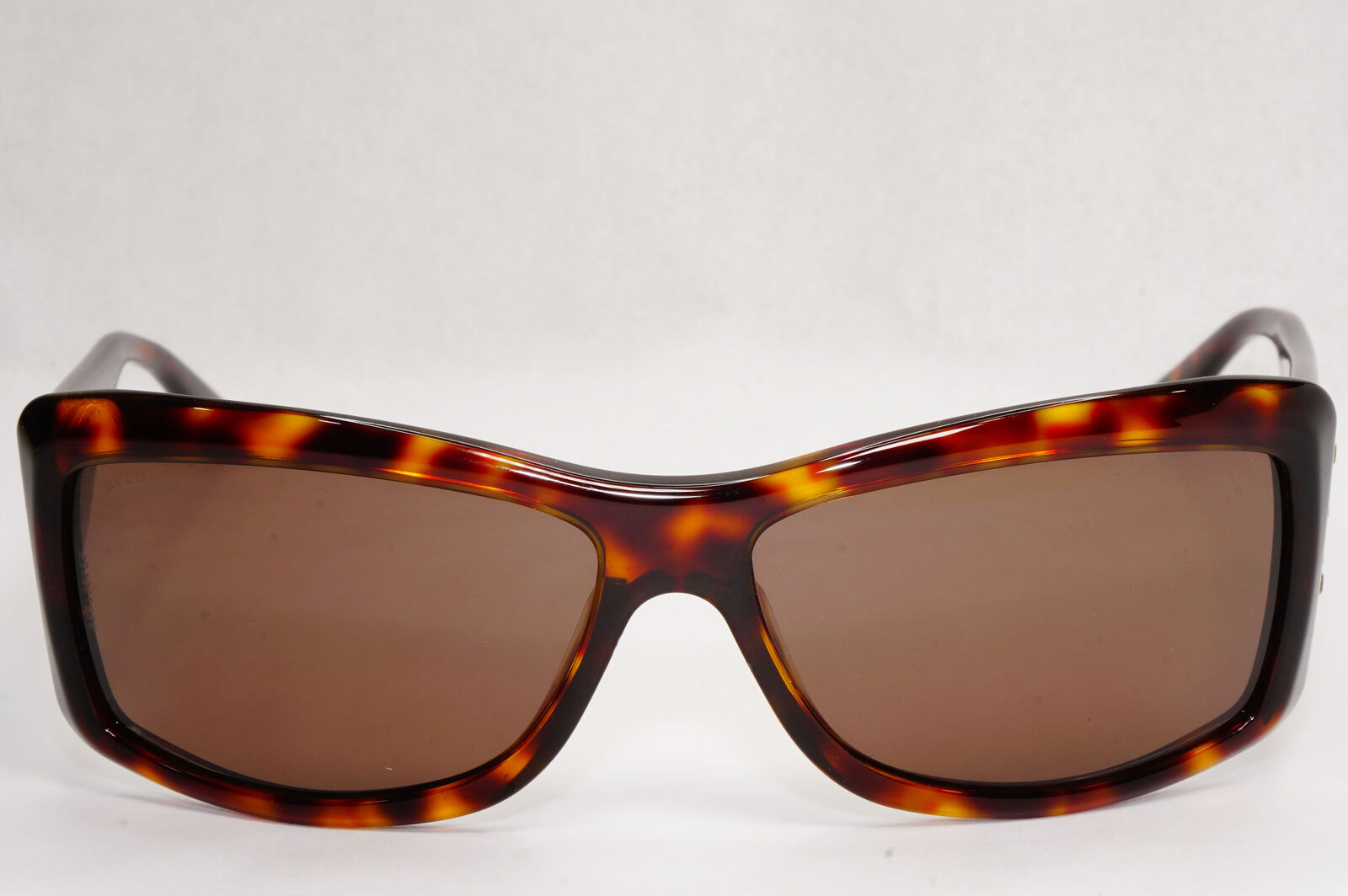 Bvlgari Sunglasses Crystal Brown Tortoiseshell Square 8007-B 851/73 050124