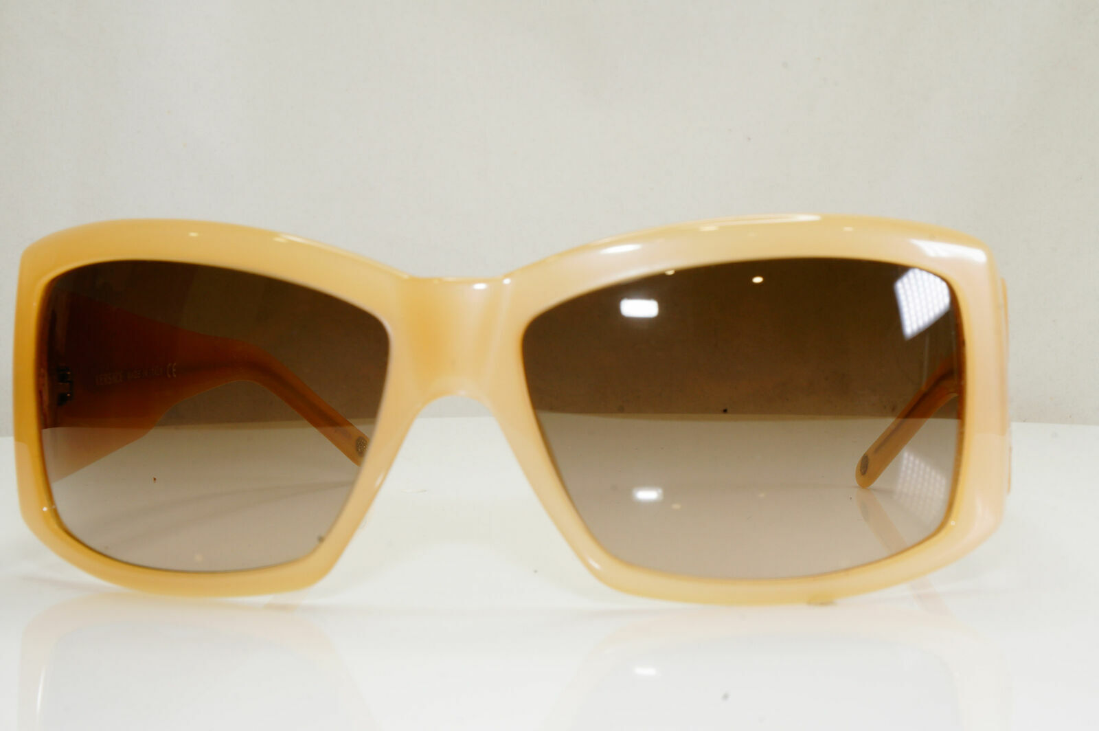 Versace Nude Beige Sunglasses Diamante Square Womens Brown 4130 329/13 28507