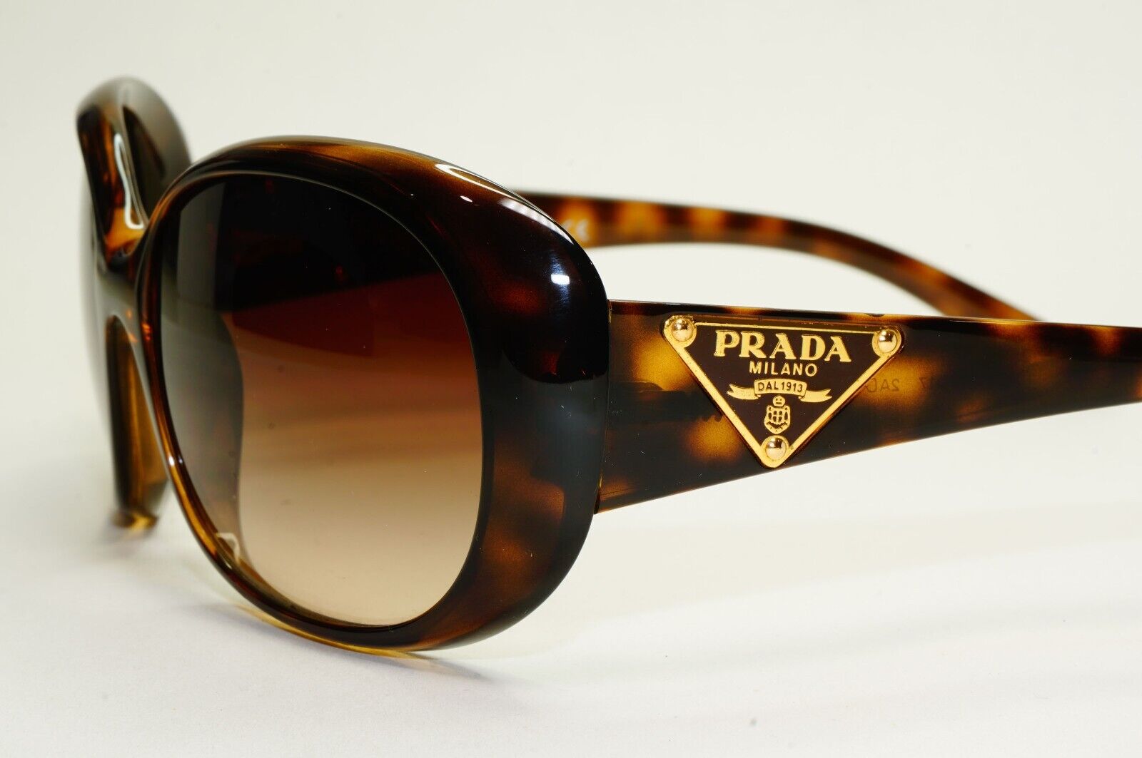 Prada Sunglasses 2010 Vintage Triangle Brown Gold PR27LS SPR 27L 2AU-6S1 050824