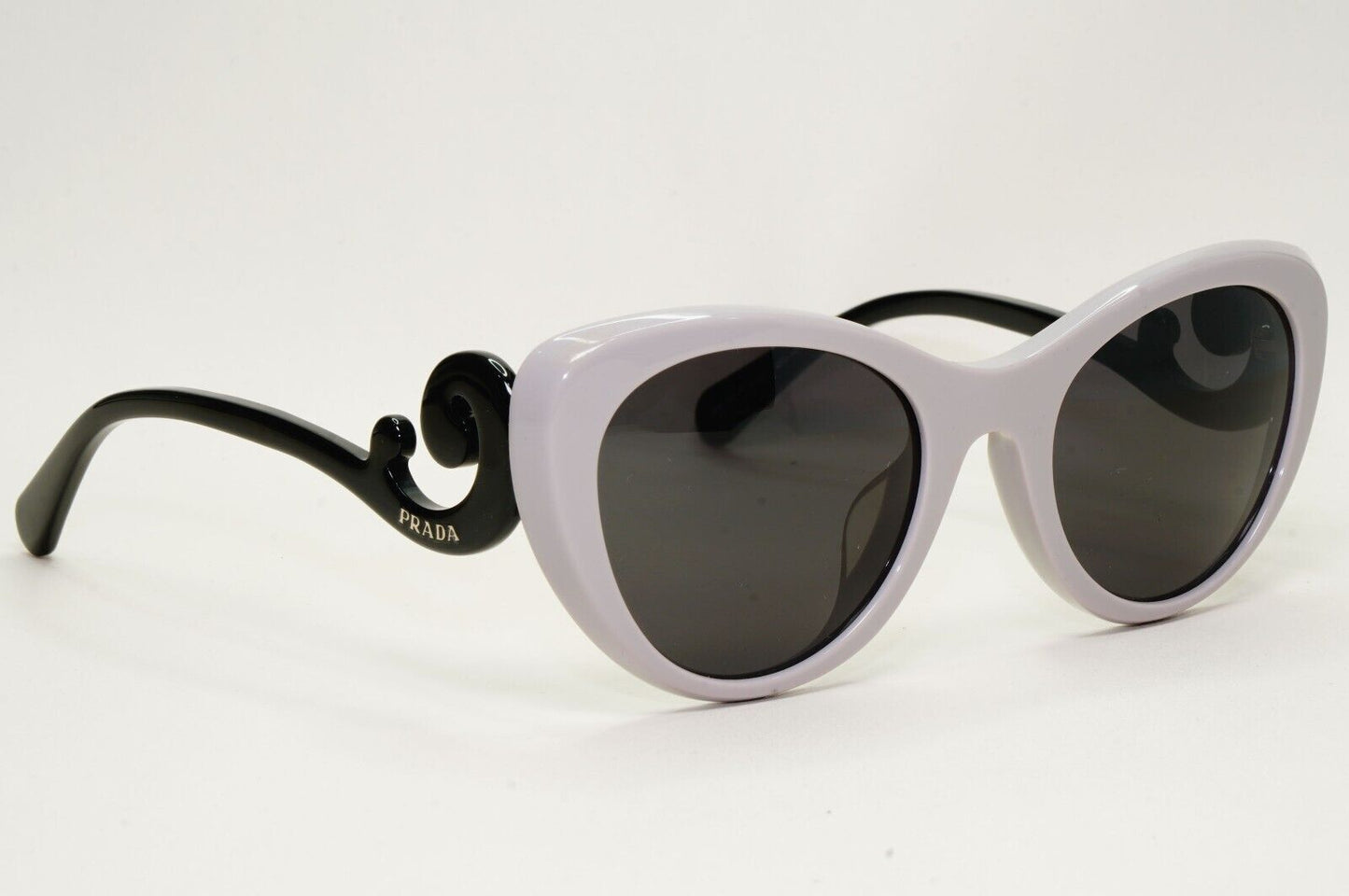 Prada Sunglasses Baroque Swirl Lilac Black Cat Eye PR06QV-F VPR 06Q-F QE0-1O1