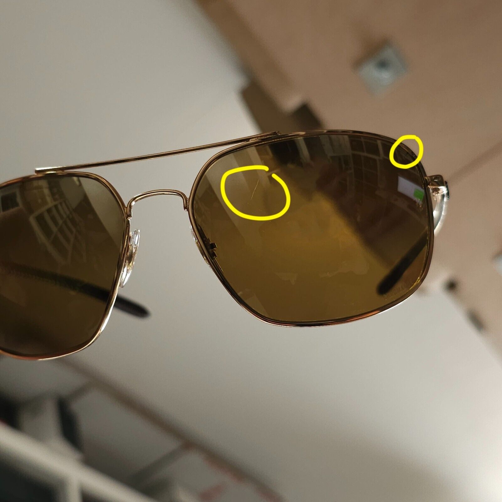 Ray-Ban Sunglasses Carbon Fibre Gold Chromance Polarized Brown RB 8332 CH 001/A3