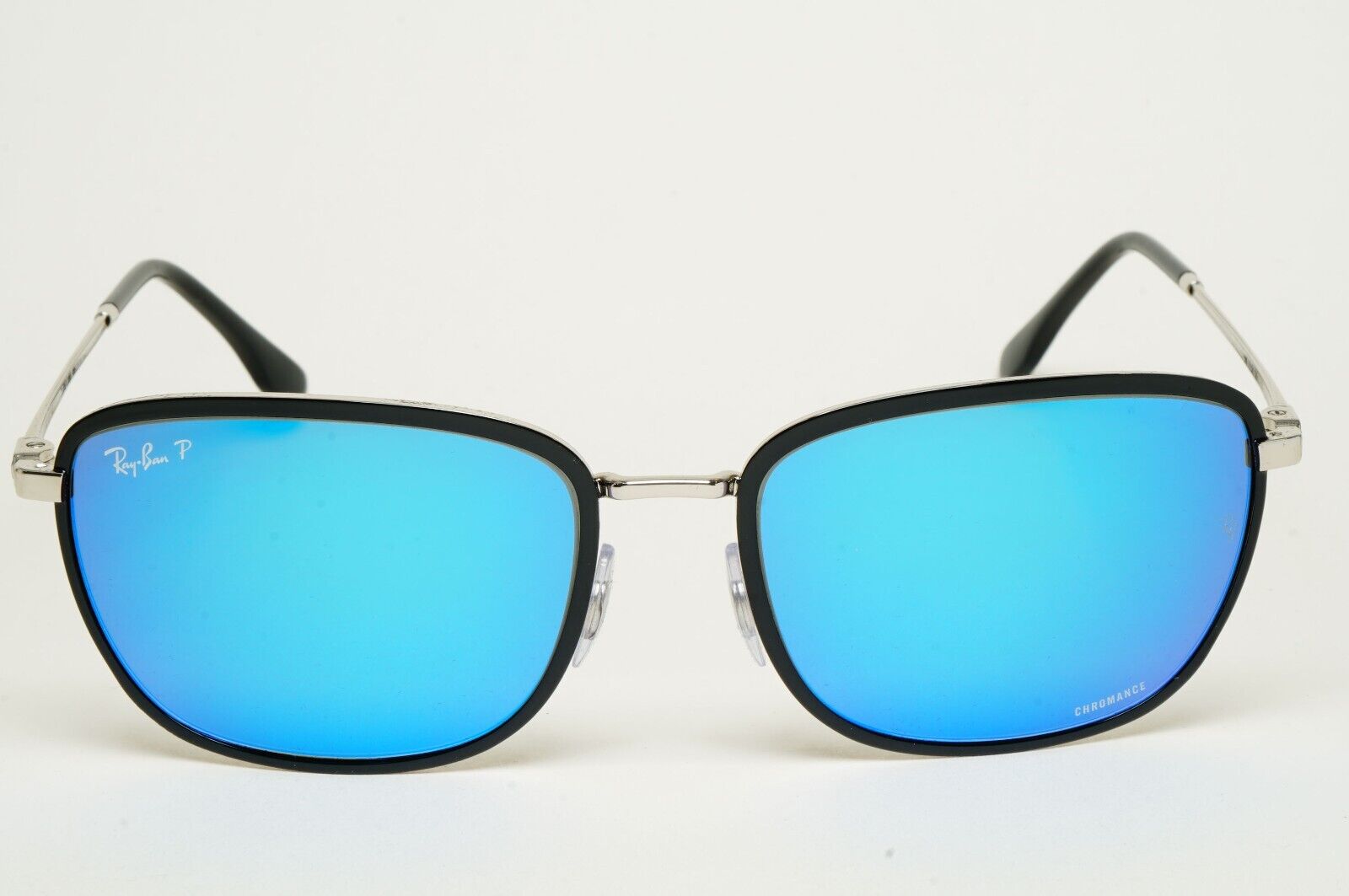 Ray-Ban Sunglasses Polarized Chromance Blue Black Silver RB 3705 9144/4L 60mm