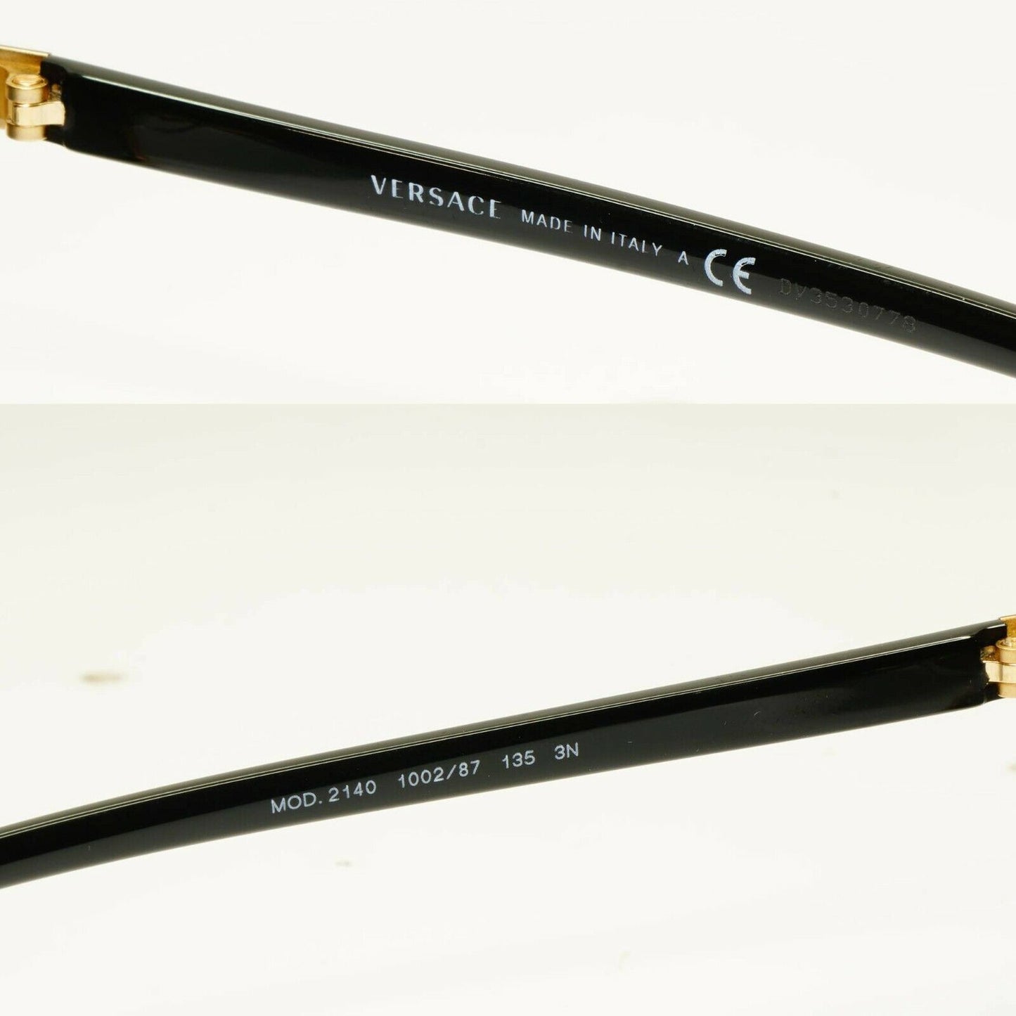 Versace Black Gold Sunglasses Shield Visor Ski Designer Fashion MOD 2140 1002/87