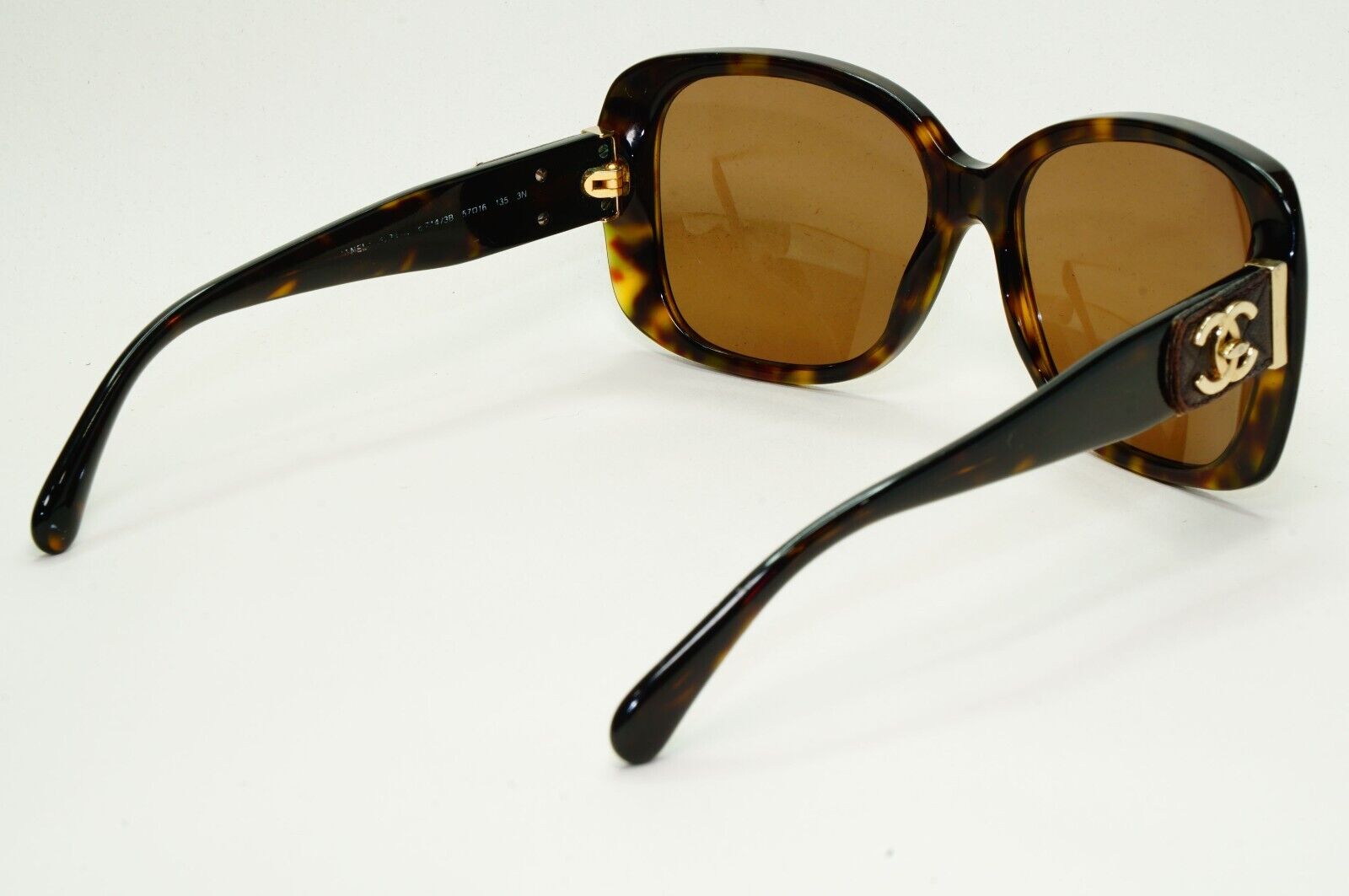Chanel Sunglasses Brown Gold Leather Tortoiseshell Buckle 5234-Q c.714/3B 050824