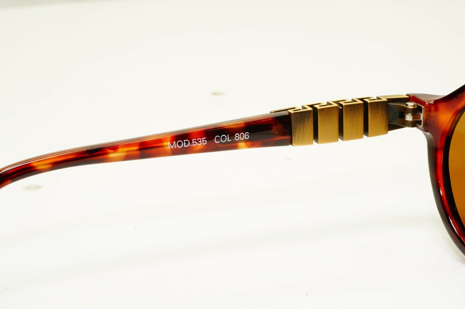 Gianni Versace 1996 Mens Vintage Brown Gold Sunglasses Meander MOD 535 COL 806