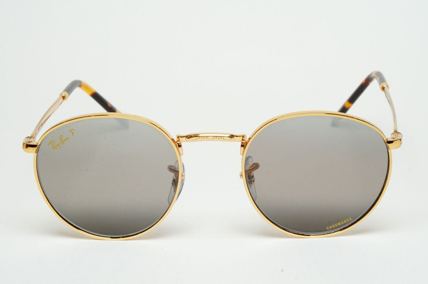 Ray-Ban Sunglasses Polarised Silver Mirror New Round RB 3637 9196/G3 50mm