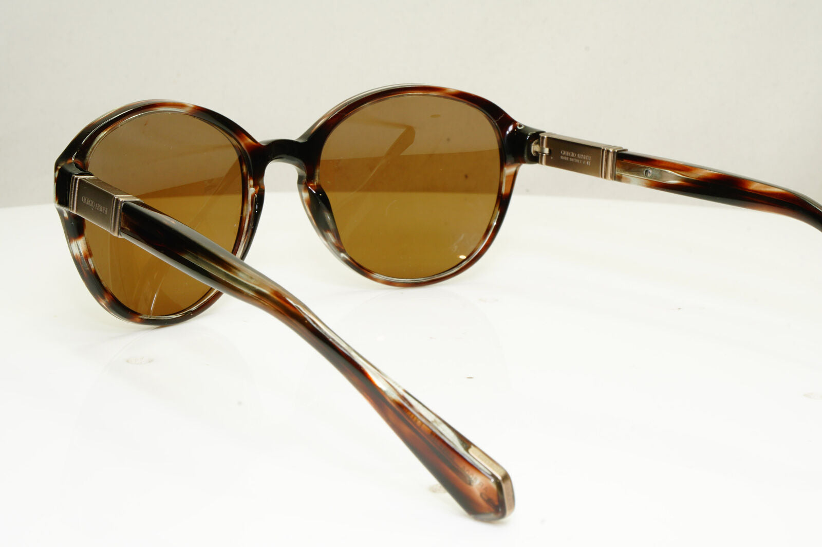Giorgio Armani Round Brown Tortoise Sunglasses Womens AR 8006 5036/13 30087