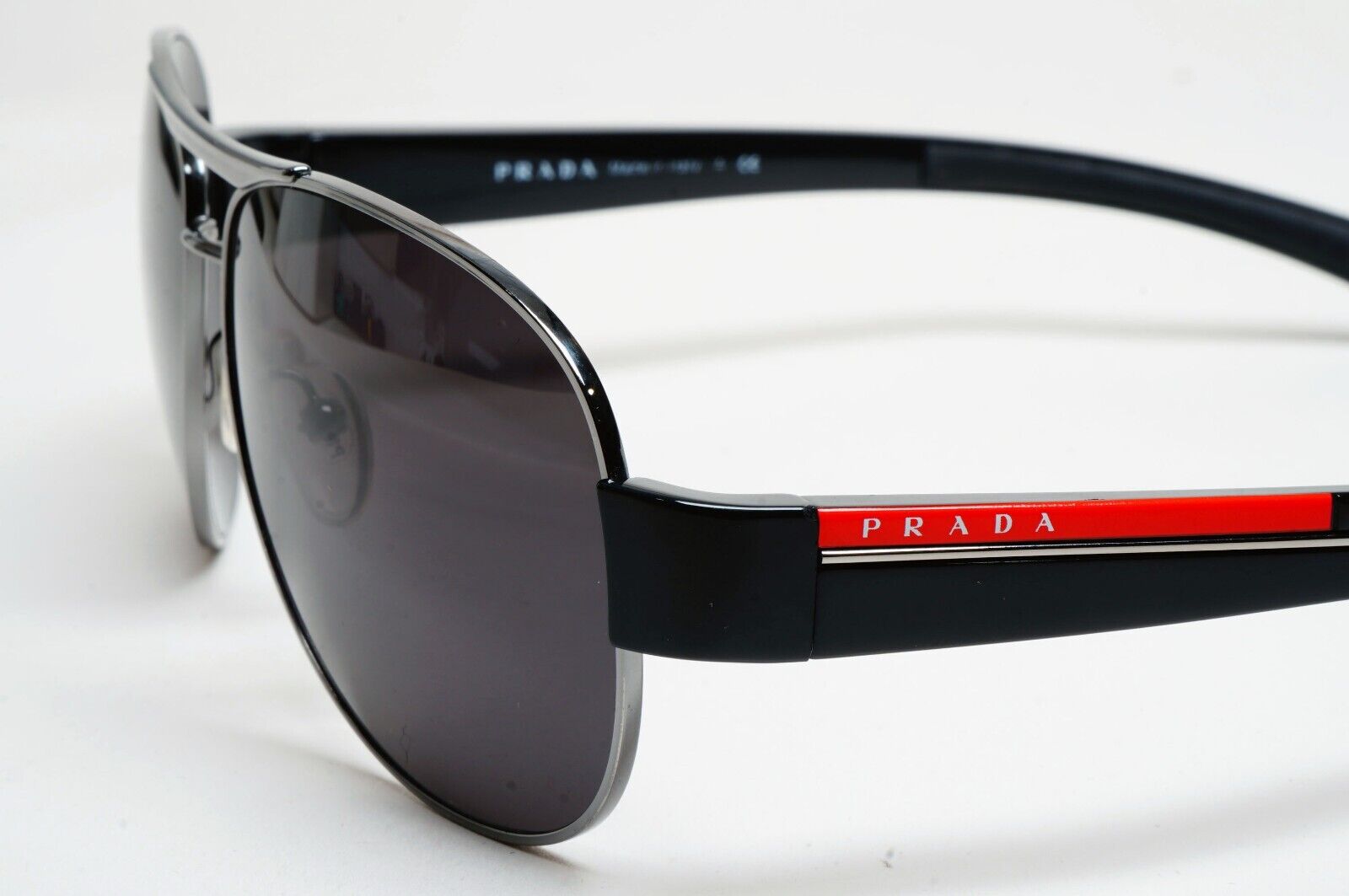 Prada Sunglasses 2010 Vintage Black Gunmetal Pilot PS51LS SPR 51L 5AV-9P1 100225