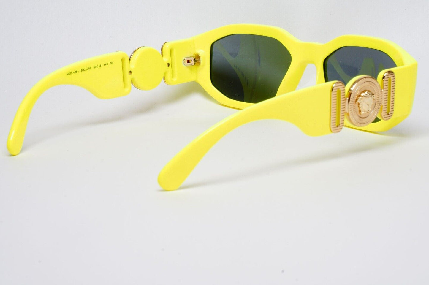 Versace Sunglasses Biggie Yellow Fluorescent Grey Gold Medusa VE 4361 5321/87