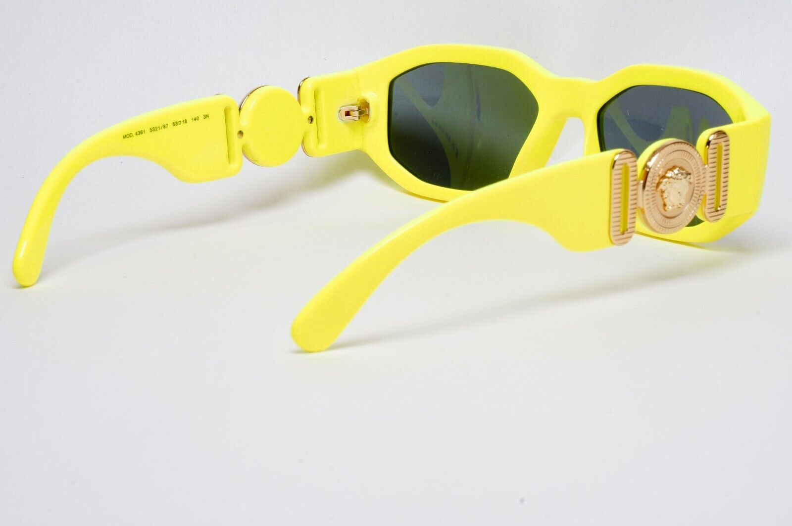 Versace Sunglasses Biggie Yellow Fluorescent Grey Gold Medusa VE 4361 5321/87