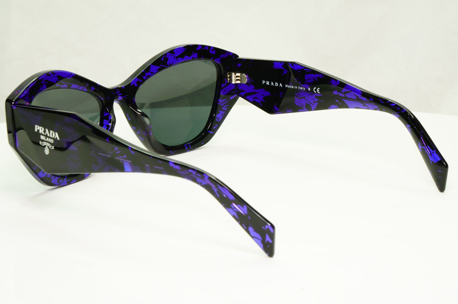 Prada Symbole Marble Sunglasses Black Violet Square PR07YSF SPR 07Y F 05V-5S0