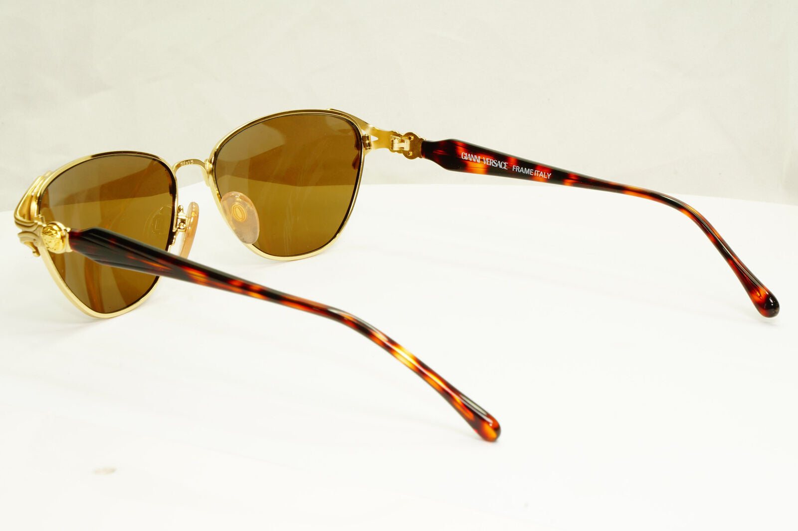 Gianni Versace 1995 Vintage Gold Medusa Brown Retro Sunglasses MOD G35 COL 03L A