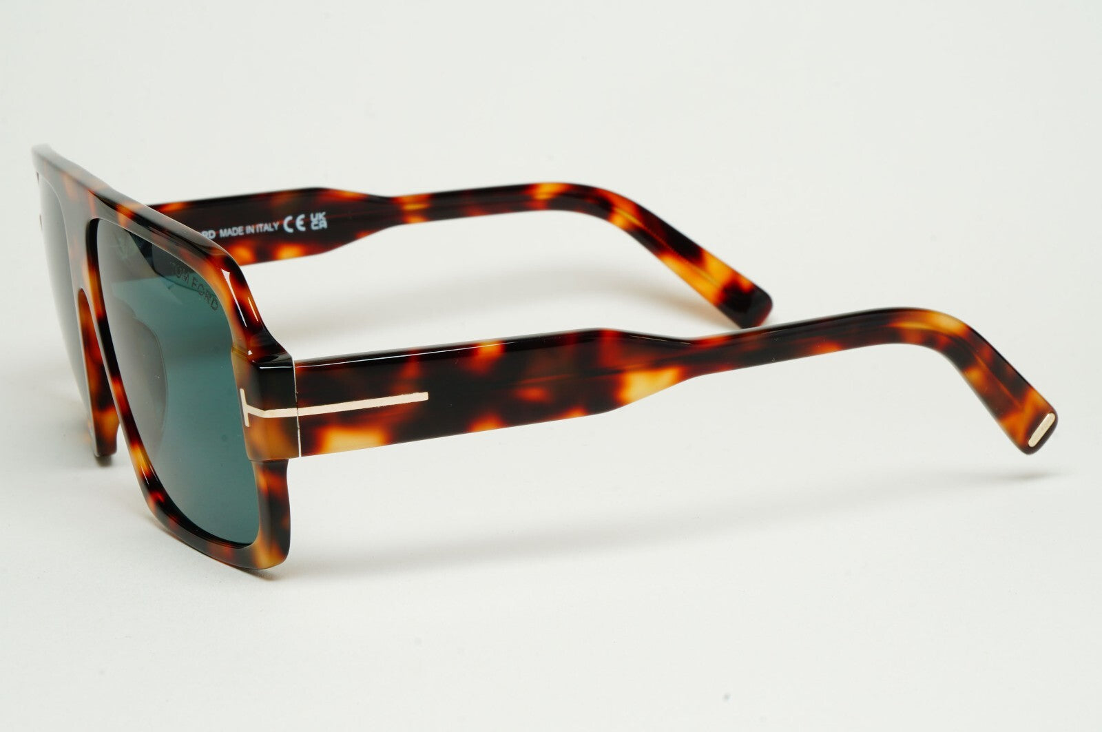 Tom Ford Sunglasses Camden Square Navigator Brown Tortoise Green TF 933 53V 58mm