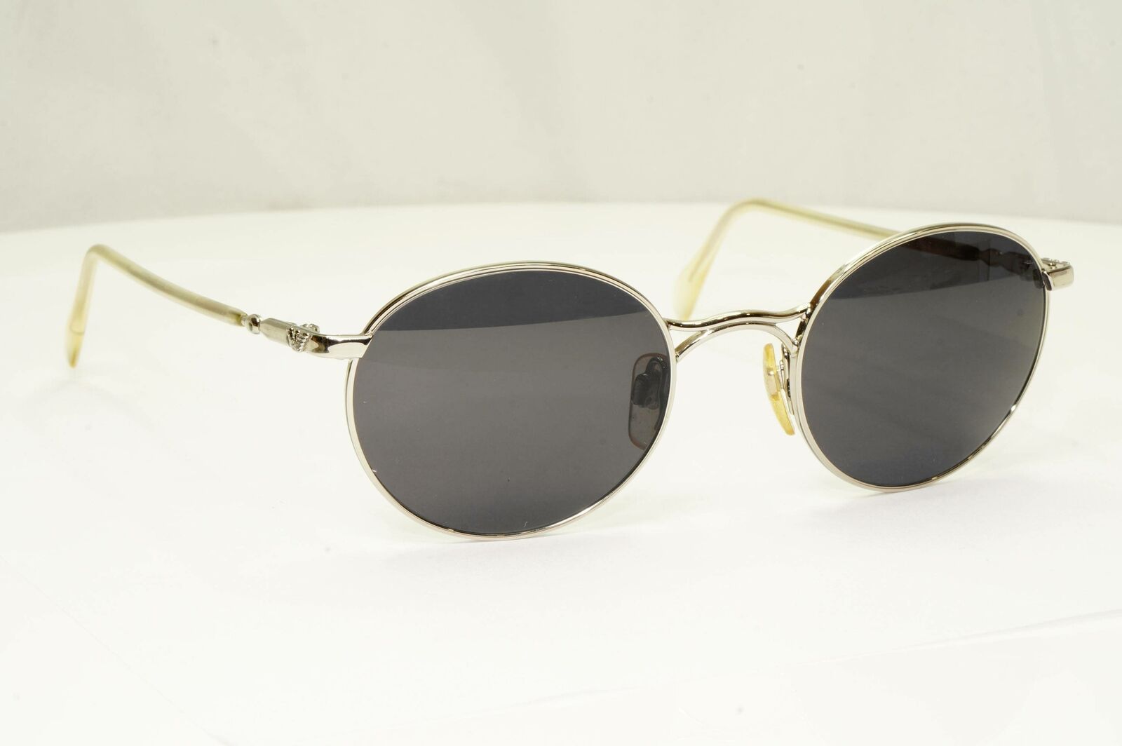 Emporio Armani 1997 Vintage Sunglasses Mens Womens Round Silver Black 059-S 707