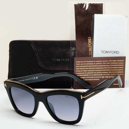 Tom Ford Sunglasses Julie Black Grey Square Gold T FT0685 TF 685 01C 52mm