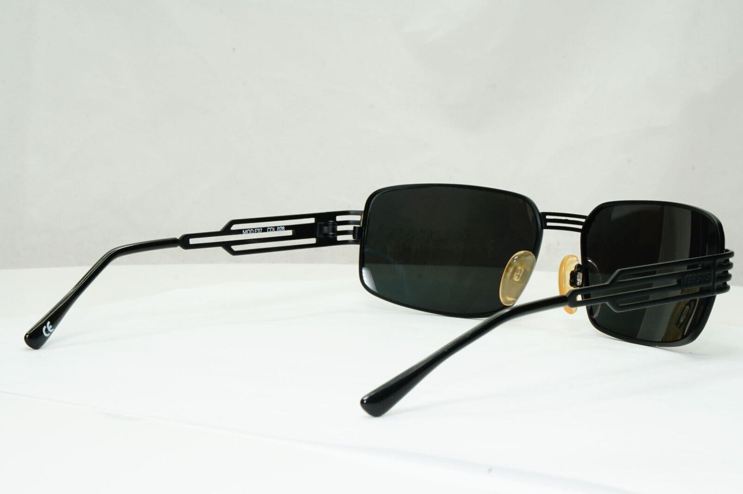 Versus 1996 by Gianni Versace Vintage Matte Black Sunglasses MOD F37 COL 028