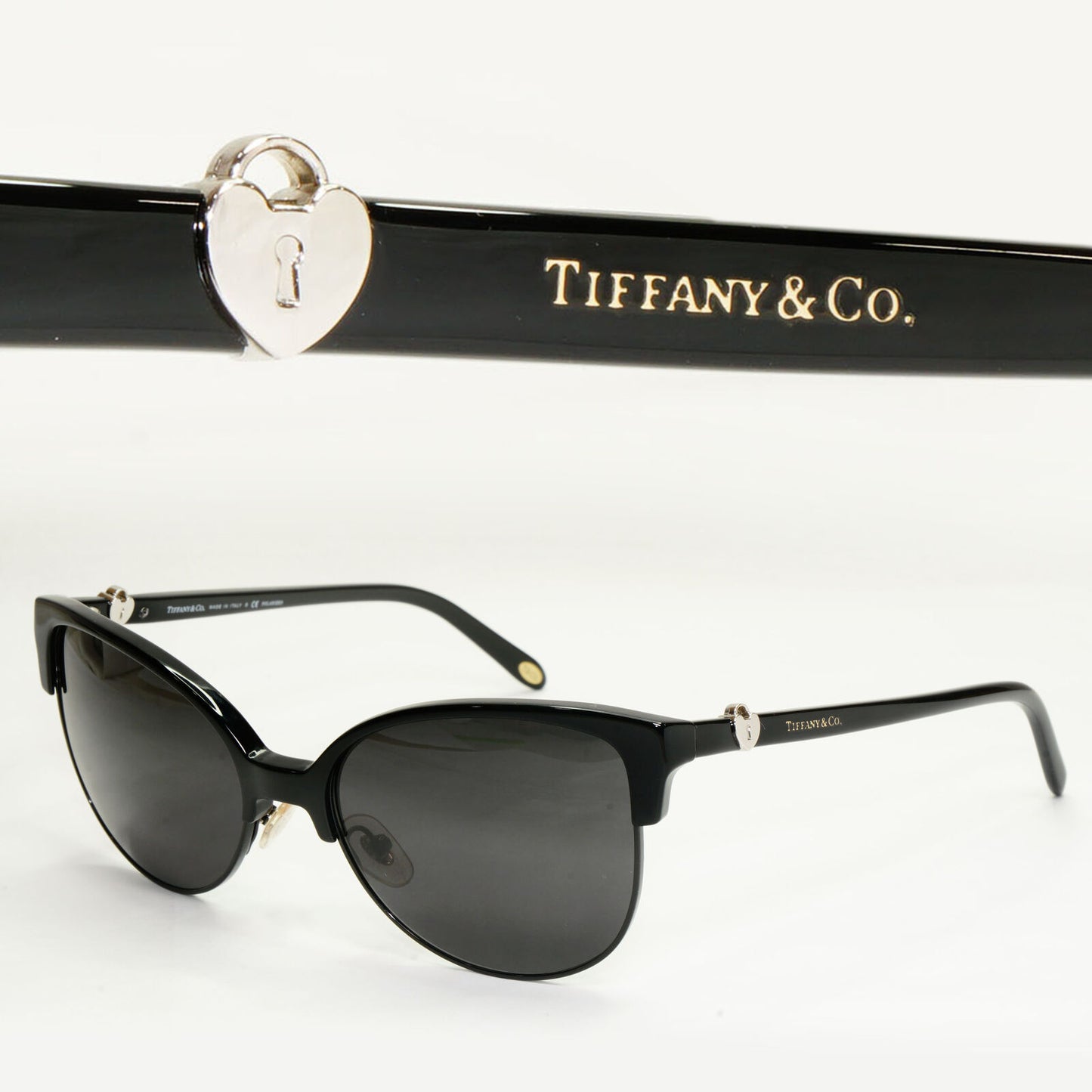 Tiffany & Co. Sunglasses 2014 Vintage Black Silver Locks TF 4080 8001/4U 141223