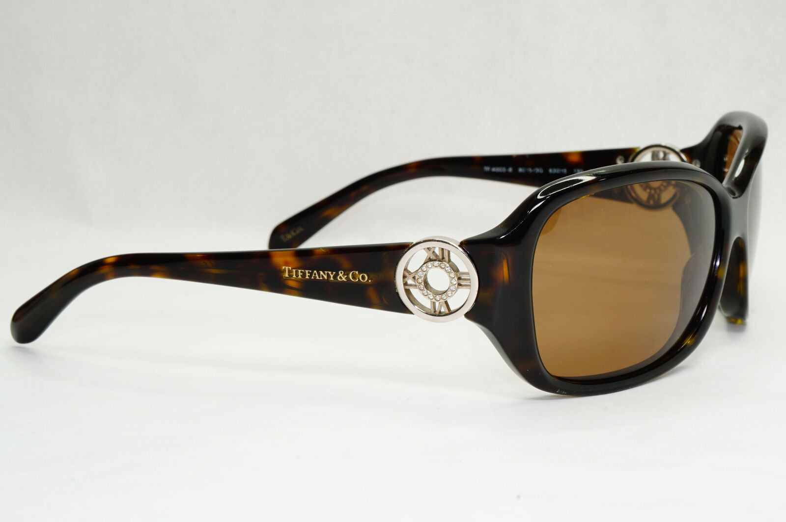 Tiffany & Co 2010 Vintage Brown Tortoise Sunglasses TF 4003-B 8015/3G 070224