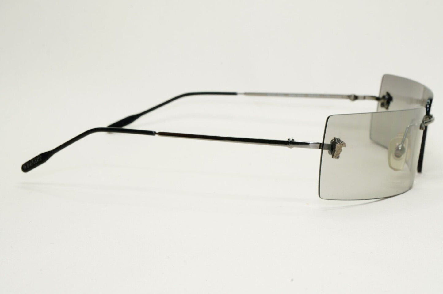 Versace Sunglasses 2002 Vintage Rimless Gunmetal Grey MOD N35 89M/264 270924
