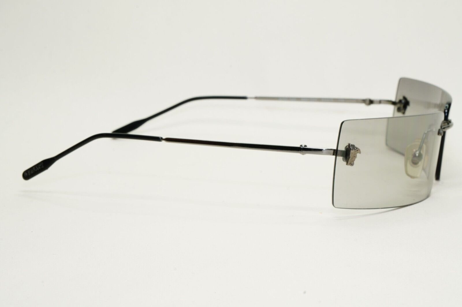 Versace Sunglasses 2002 Vintage Rimless Gunmetal Grey MOD N35 89M/264 270924