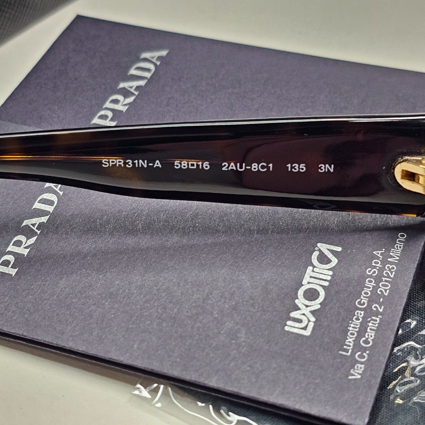 Prada Sunglasses 2012 Brown Tortoise Square Milano PR31NS-A SPR 31N-A 2AU-8C1