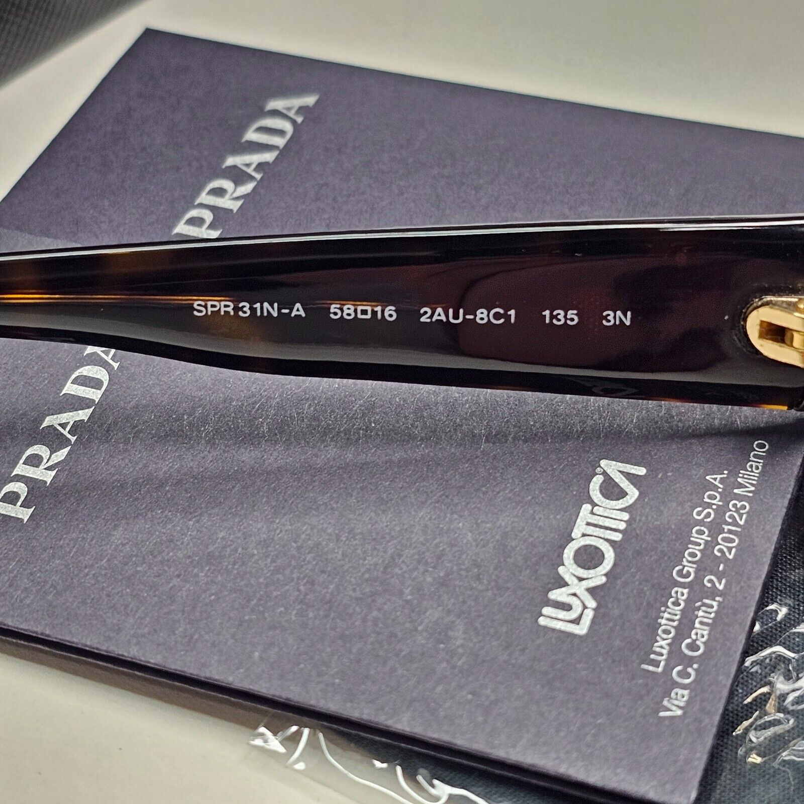 Prada Sunglasses 2012 Brown Tortoise Square Milano PR31NS-A SPR 31N-A 2AU-8C1