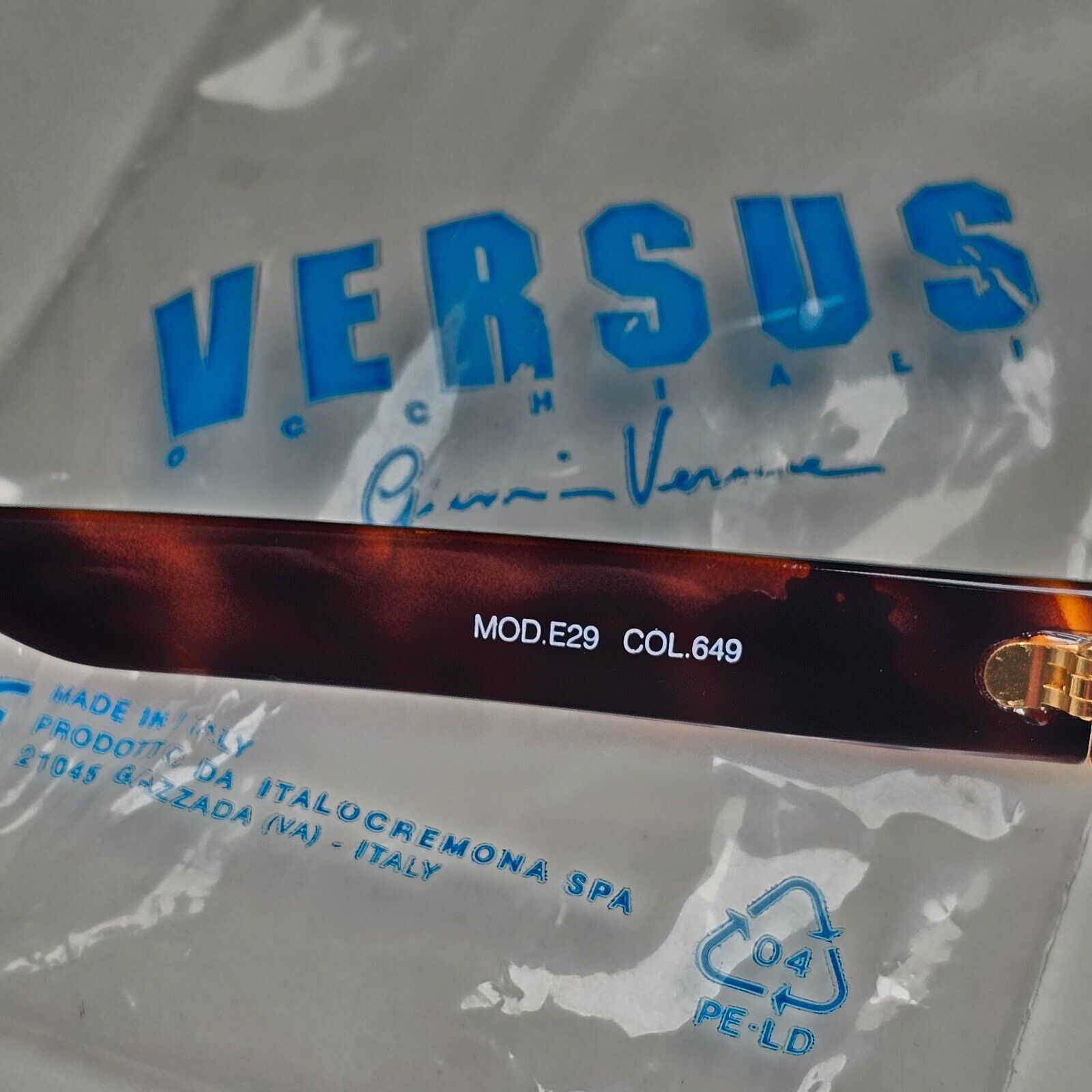Versus Sunglasses 1996 by Gianni Versace Vintage Brown Green MOD E29 COL 649 [A]