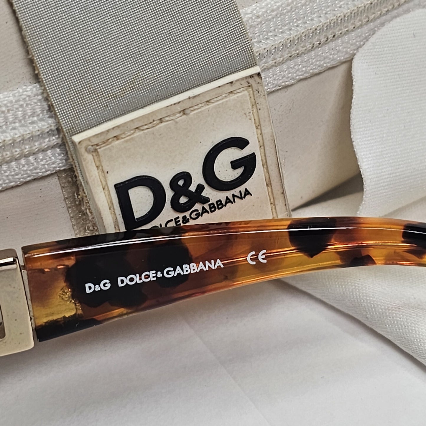 Dolce & Gabbana 2007 Vintage Brown Gold Wrap Sunglasses D&G 3006 502/73 210124