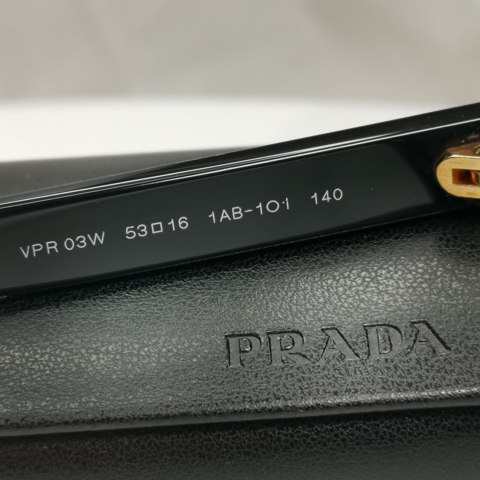 Prada Sunglasses Black Glossy Fashion Designer PR03WV VPR 03W 1AB-1O1 180323