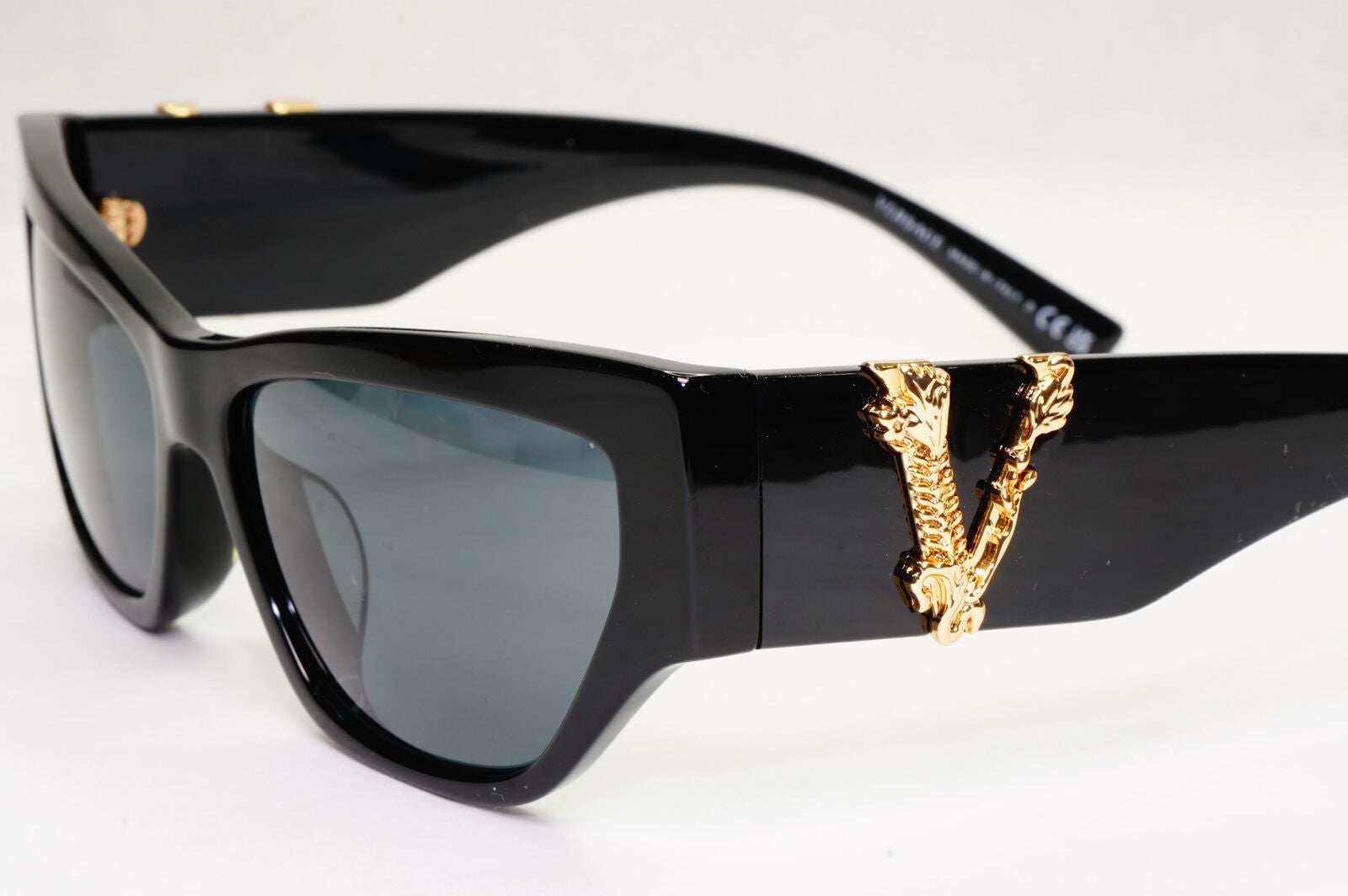 Versace Sunglasses Black Gold V Grey Square MOD VE 4383-F GB1/87 56mm