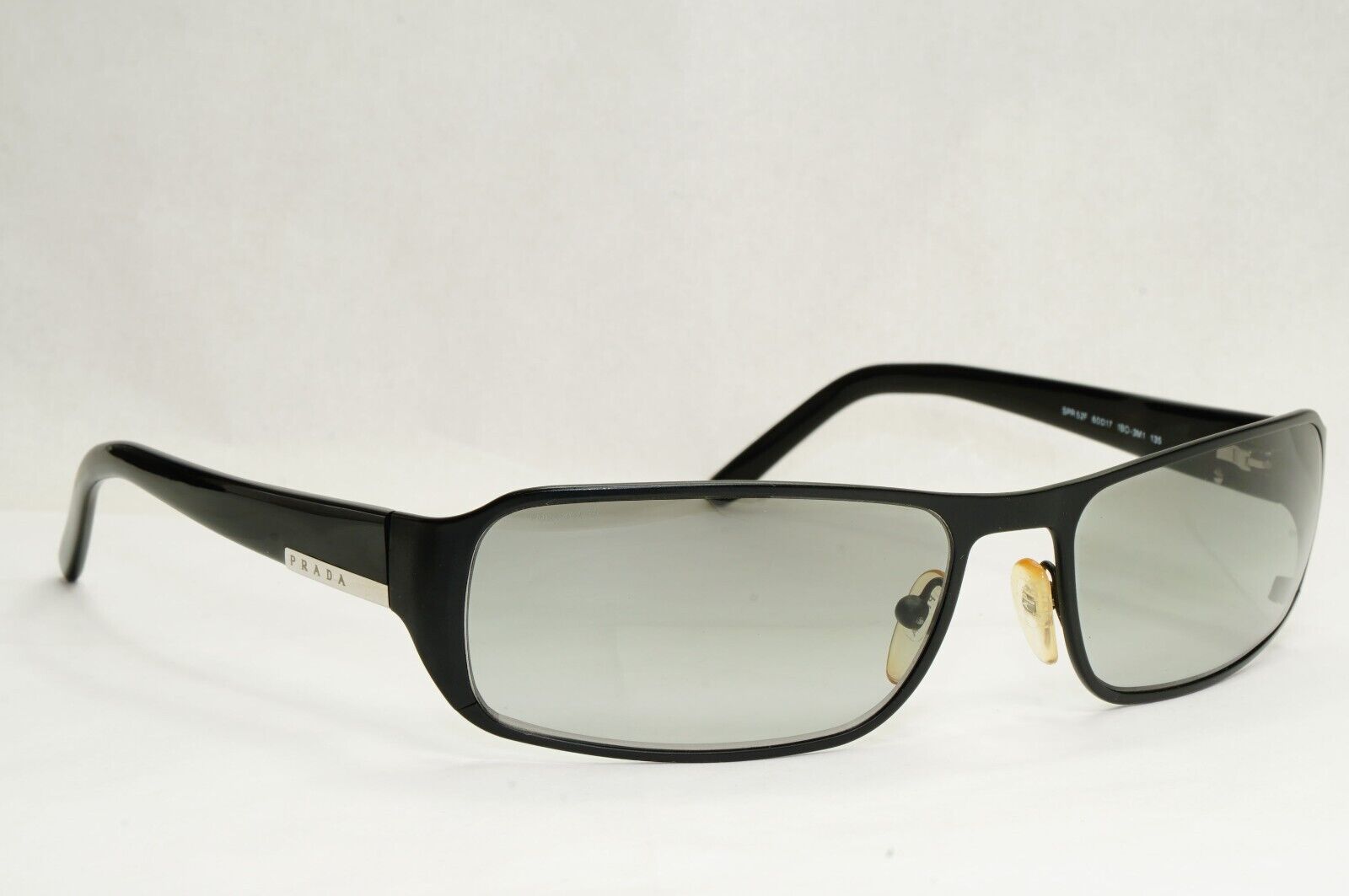 Prada Sunglasses 2006 Vintage Black Rectangle Grey PR52FS SPR 52F 1BO-3M1 270324