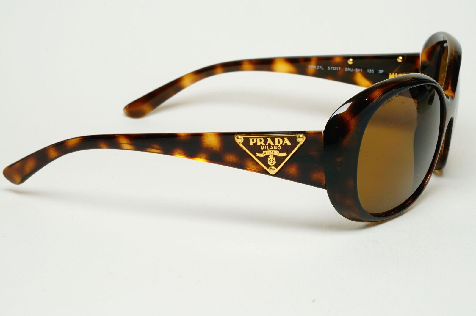Prada Sunglasses 2010 Triangle Polarised Vintage Brown SPR 27L 2AU-5Y1 220125
