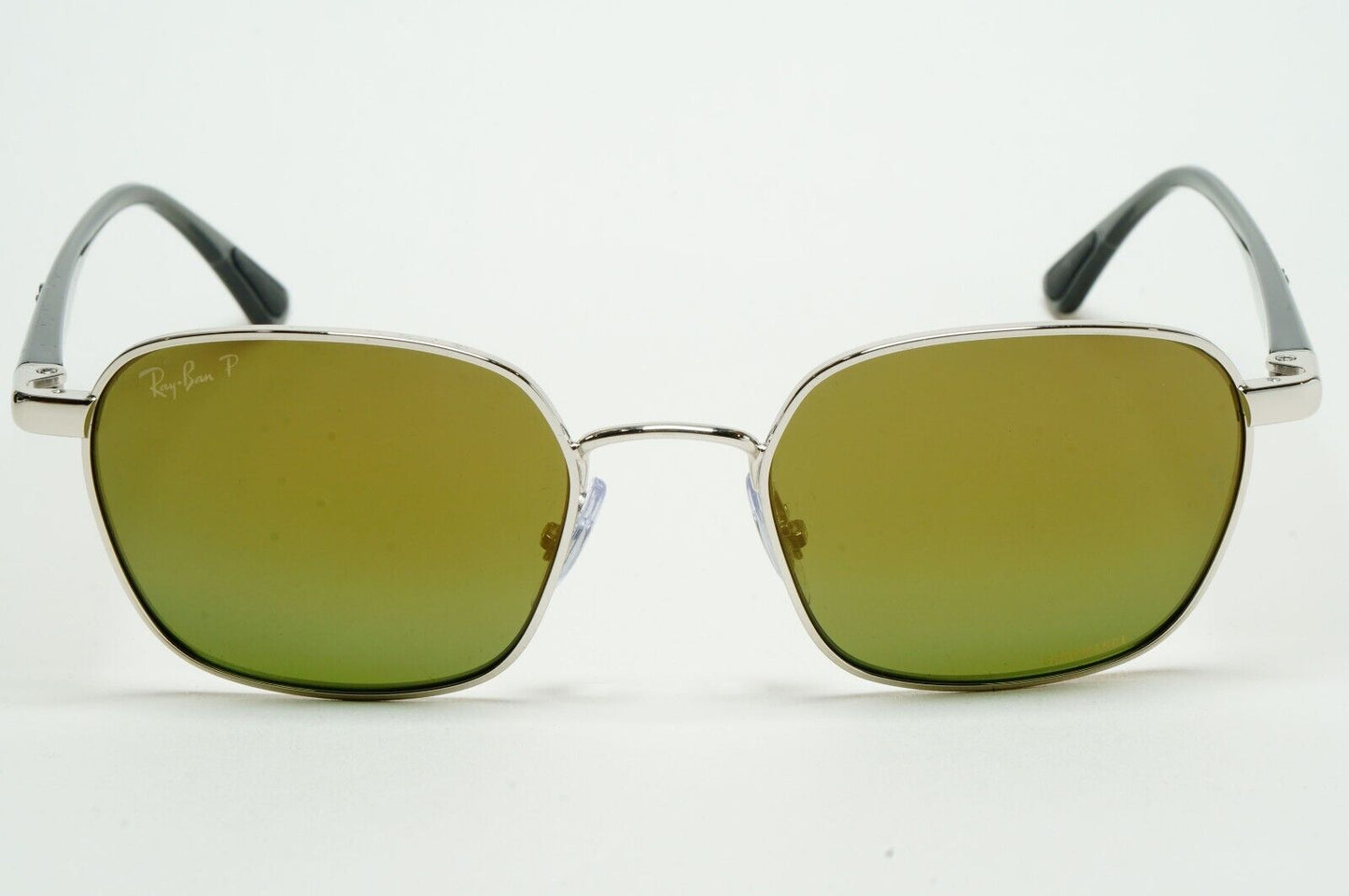 Ray-Ban Sunglasses Polarized Chromance Silver Green Mirror Gold RB 3664CH 003/6O