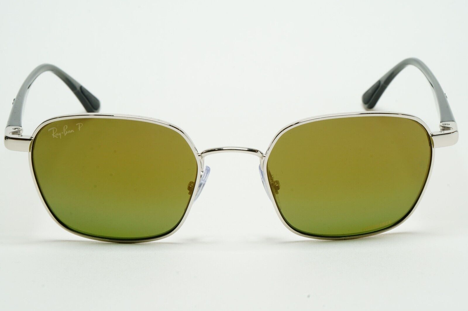 Ray-Ban Sunglasses Polarized Chromance Silver Green Mirror Gold RB 3664CH 003/6O