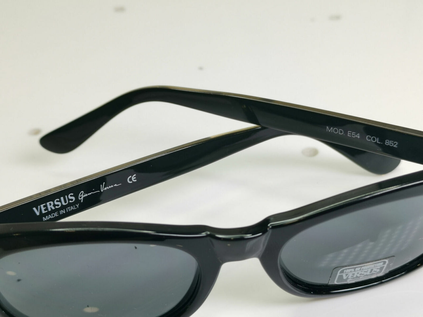 Versus Gianni Versace 1996 Vintage Black Unisex Sunglasses MOD E54 COL 852 28708