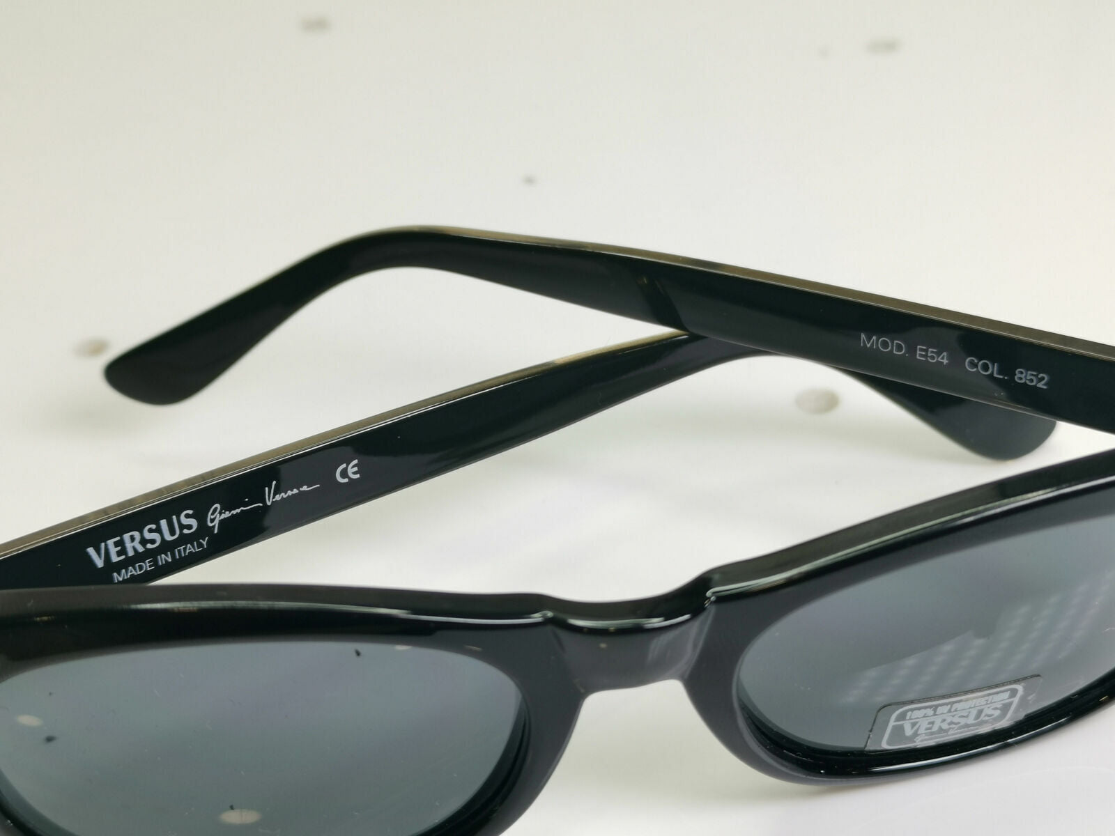 Versus Gianni Versace 1996 Vintage Black Unisex Sunglasses MOD E54 COL 852 28708