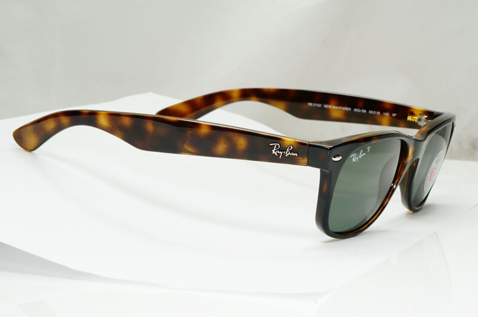 Ray-Ban Sunglasses Polarised New Wayfarer Brown RB 2132 New Wayfarer 902/58 55mm