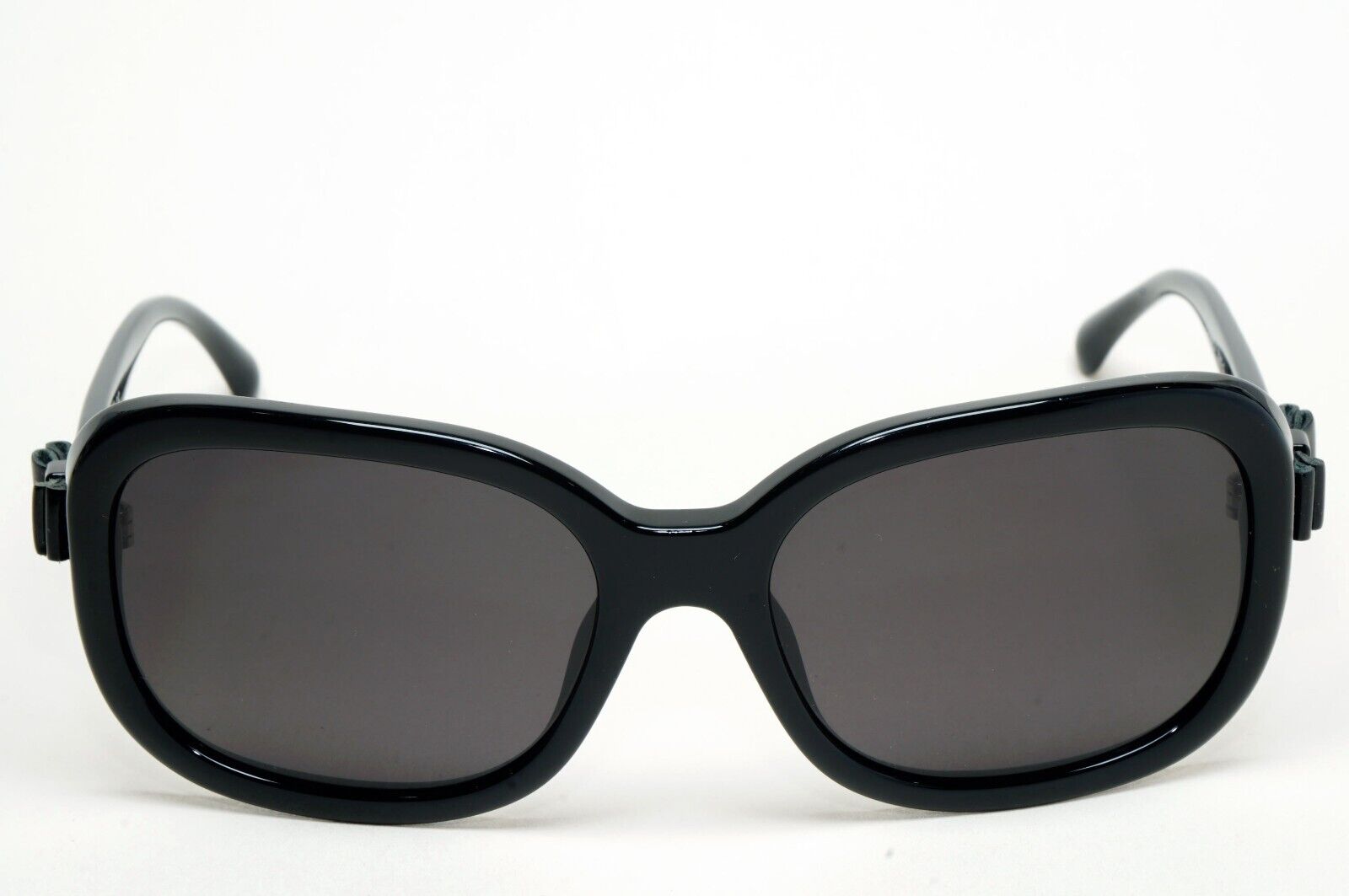 Chanel Sunglasses Leather Bow Black Glossy Square 5280-Q c501/S6 261124