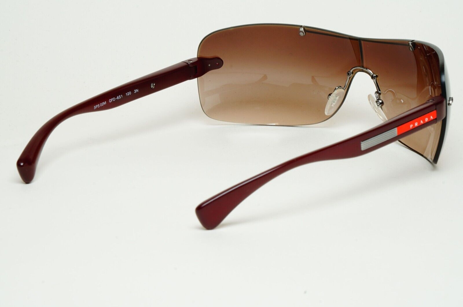 Prada Sunglasses 2007 Vintage Rare Brown Shield PS02MS SPS 02M QFD-6S1 060125