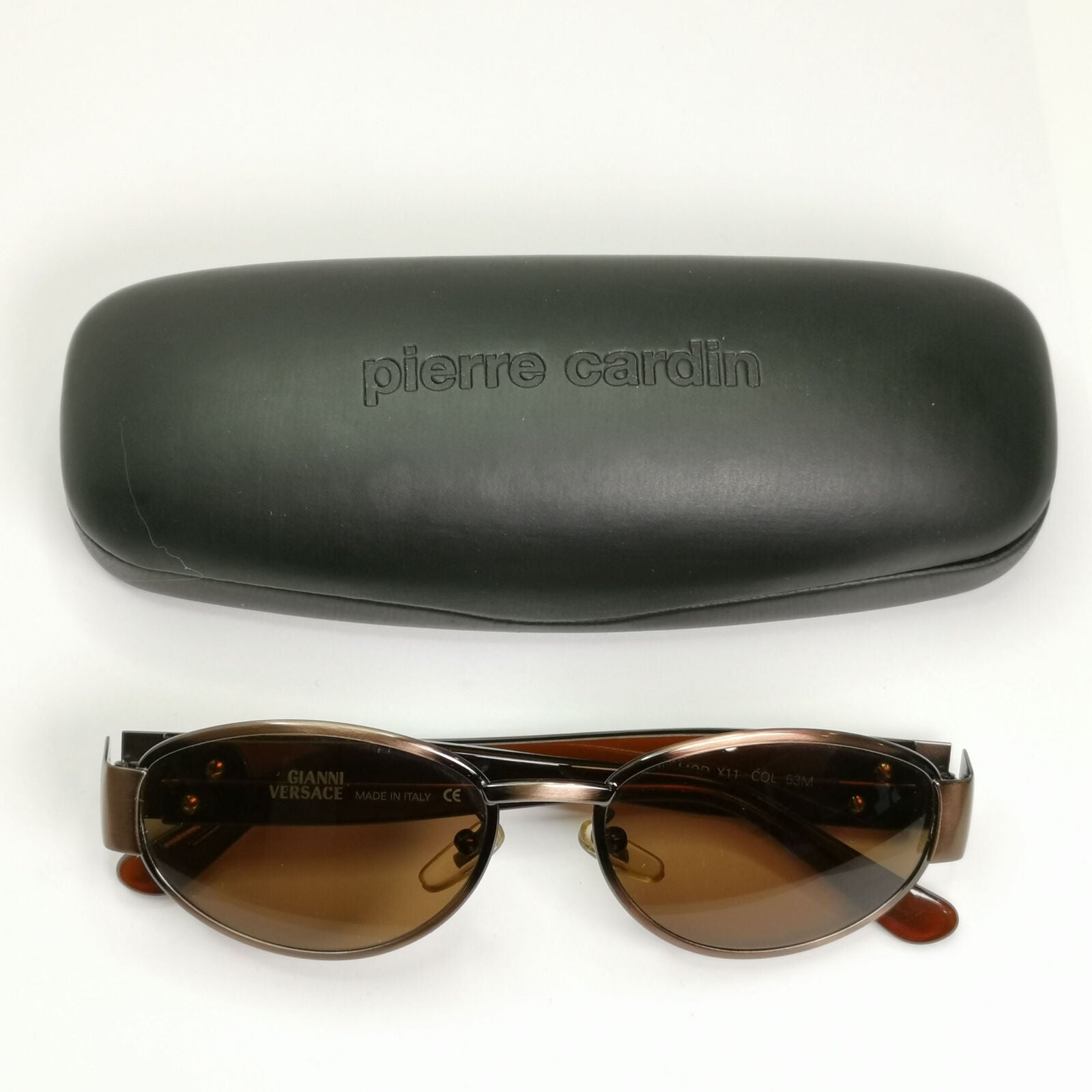 Authentic Gianni Versace Mens Vintage Sunglasses Brown MOD X11 COL 53M 35958