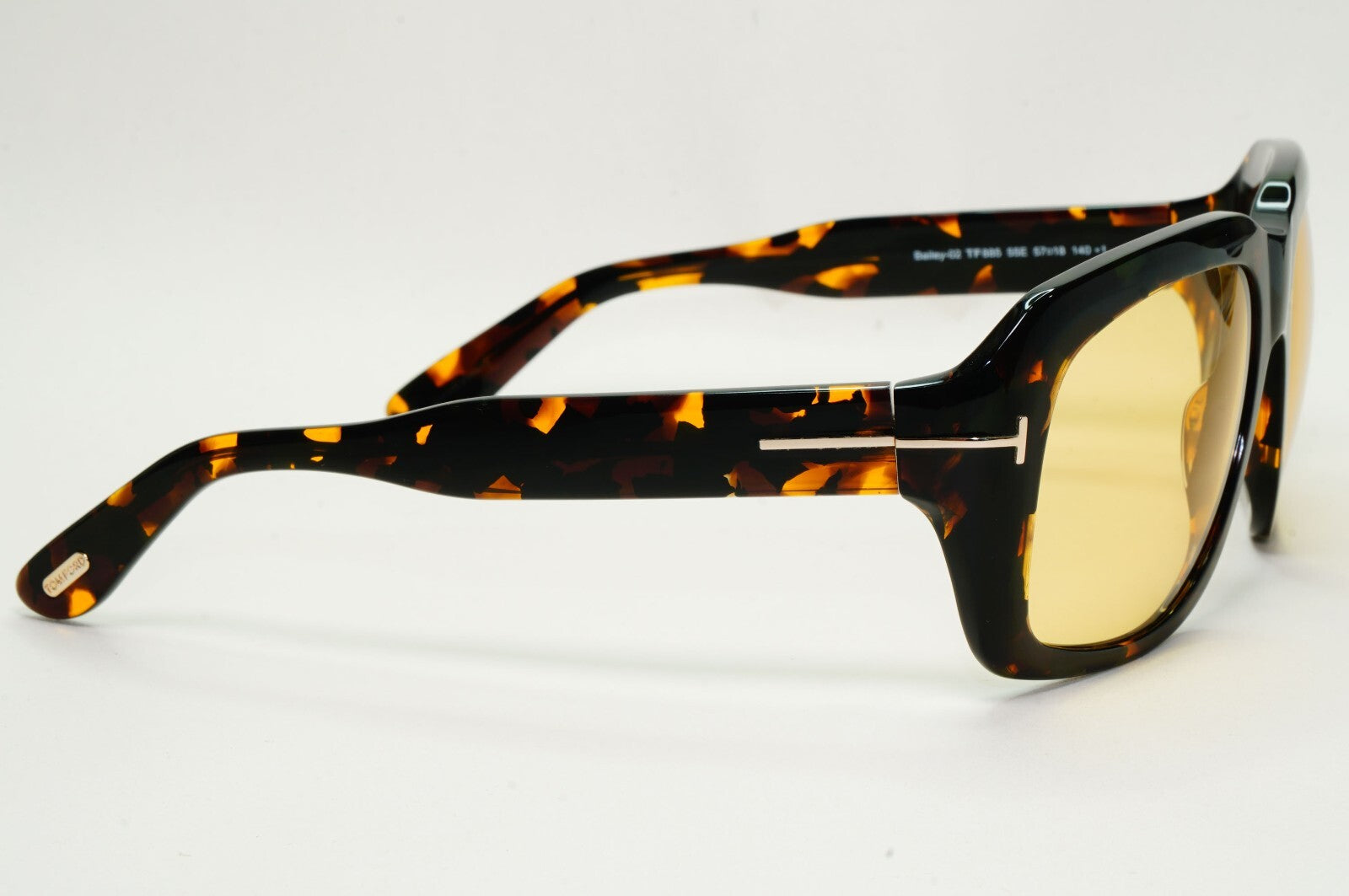 Tom Ford Sunglasses Bailey-02 Brown Tortoise Yellow Square FT0885 TF 885 55E [a]