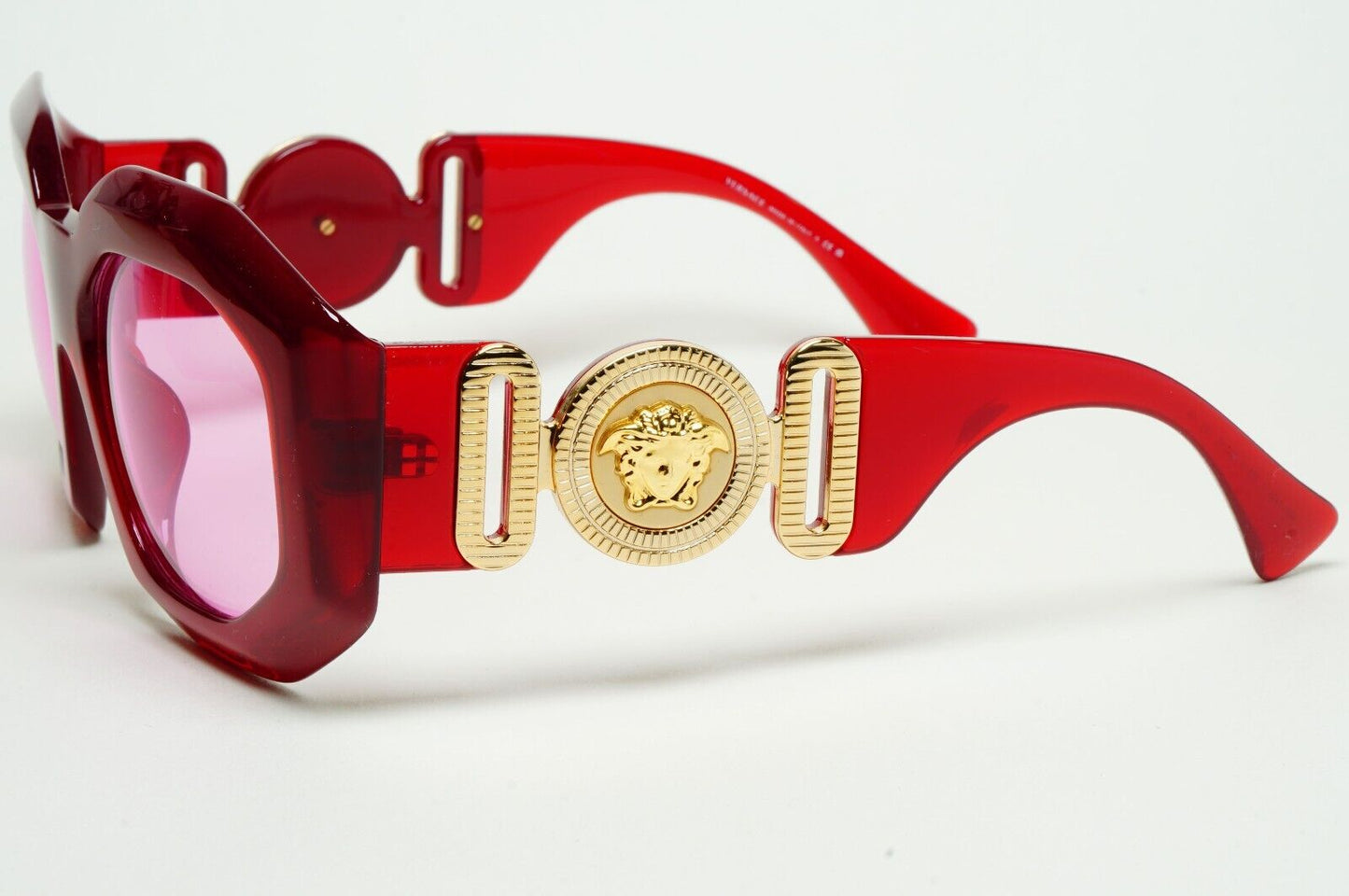 Versace Sunglasses Oversized Medusa Biggie Red Fuchsia MOD VE 4424-U 388/5